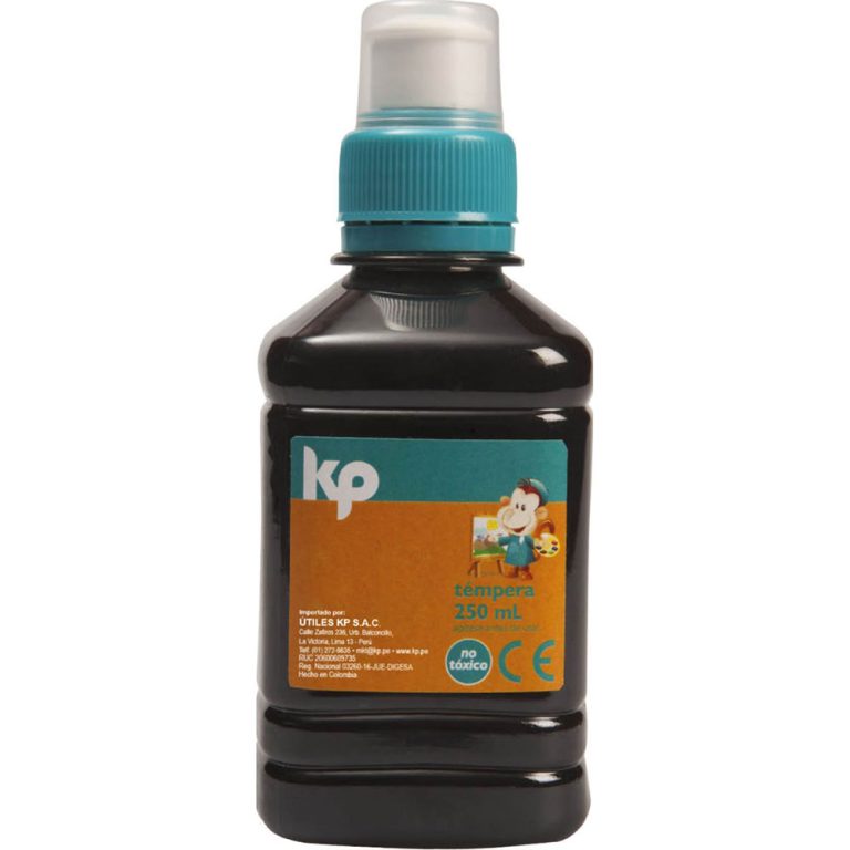 TEMPERA KP 250ML NEGRO