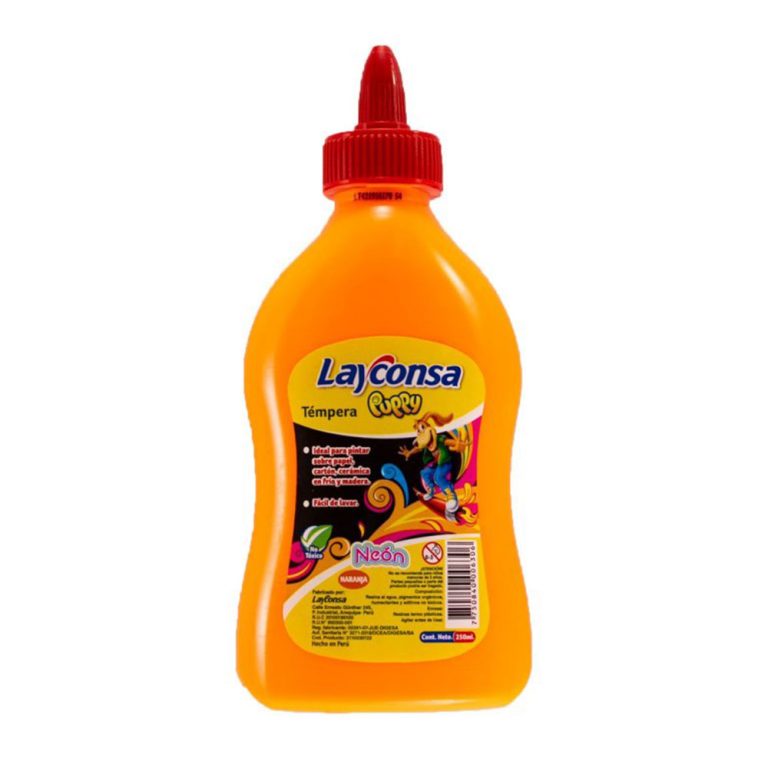 TEMPERA LAYCONSA X 250ML NARANJA