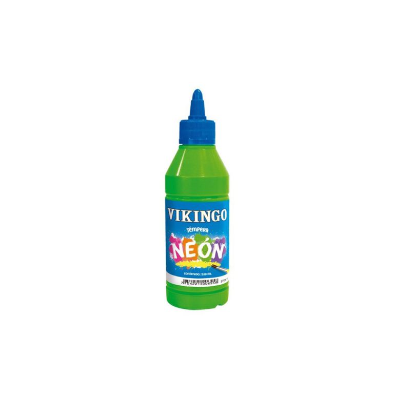 TEMPERA VIKINGO X 250ML NEON C/APLIC. VERDE