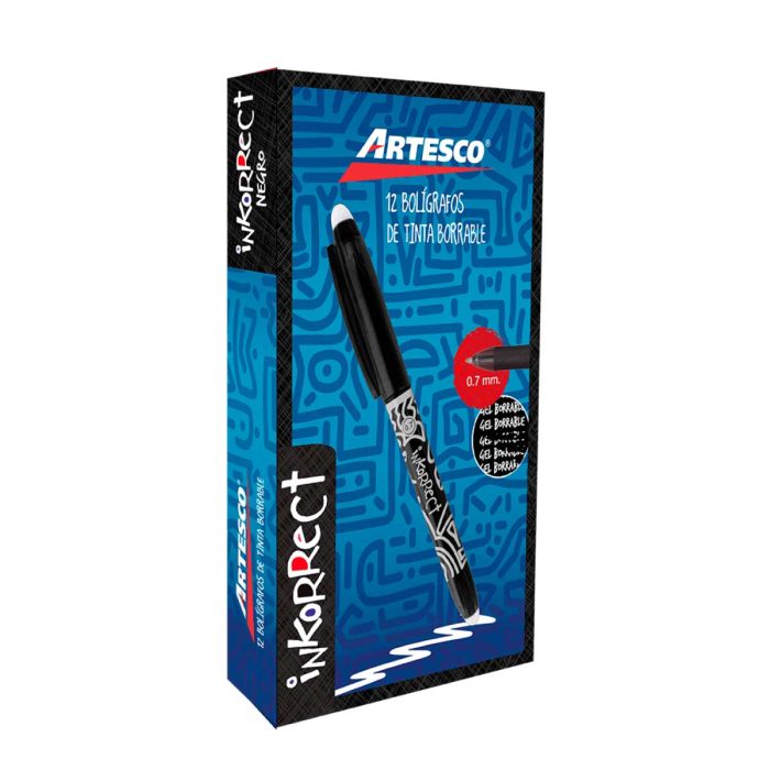 Boligrafo Artesco Inkorrect Negro Gel Borrable - Image 2