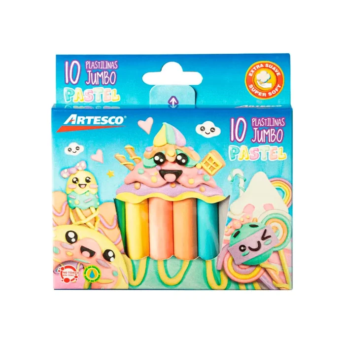 Plastilina Artesco Pastel Jumbo X 10